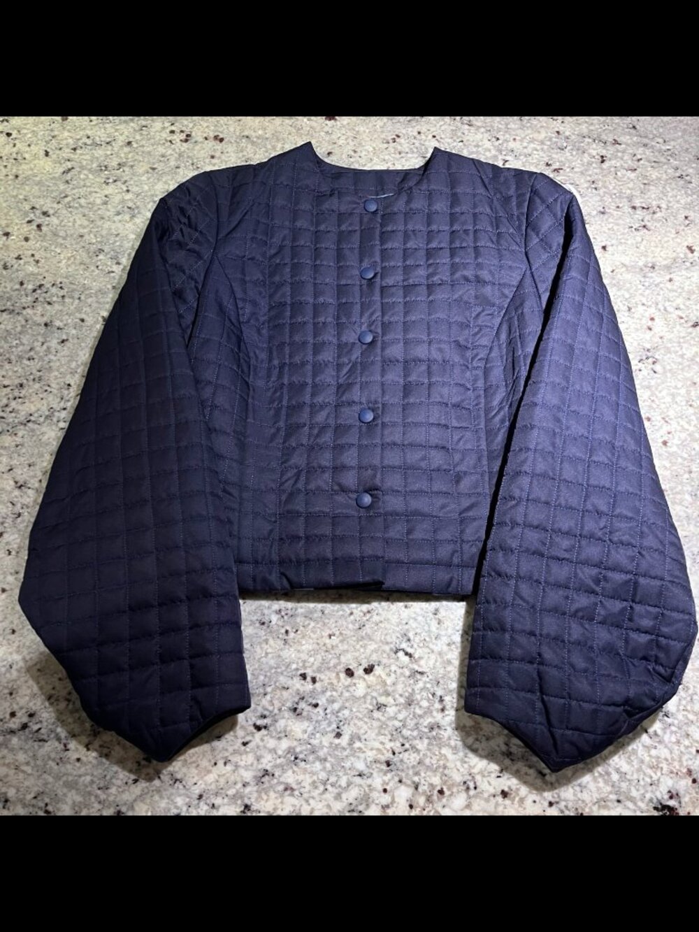 NWT Eley Kishimoto Archive Quilted Barrel Sleeve Jacket Made in England UK 10 US